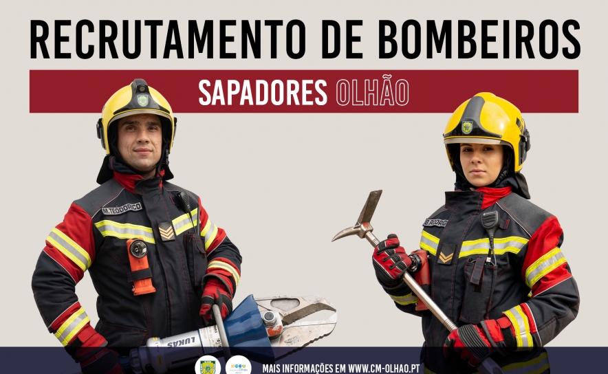 Município de Olhão abre concurso para recrutamento de bombeiros sapadores
