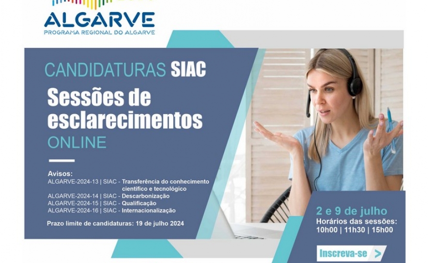 CANDIDATURAS SIAC (Sistema de Apoio a Ações Coletivas) SESSÕES DE ESCLARECIMENTOS ONLINE