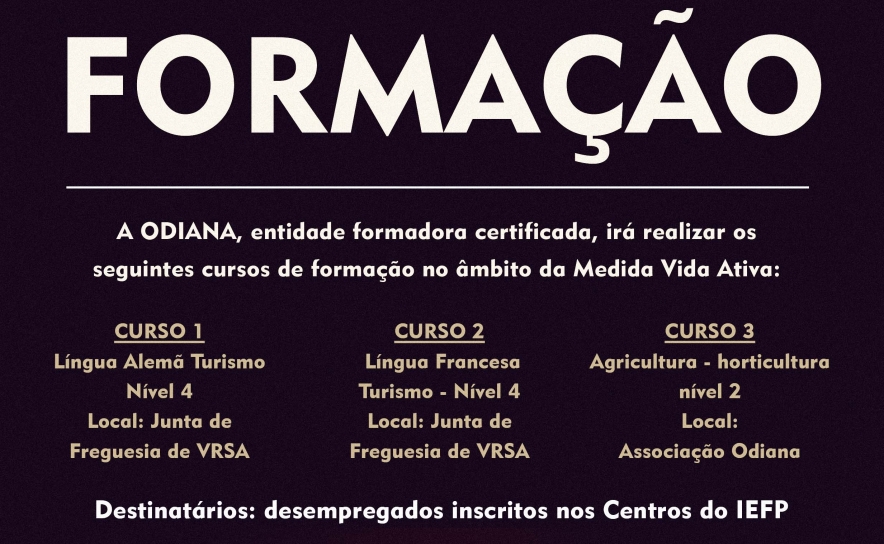 Odiana já está a dar formação no território