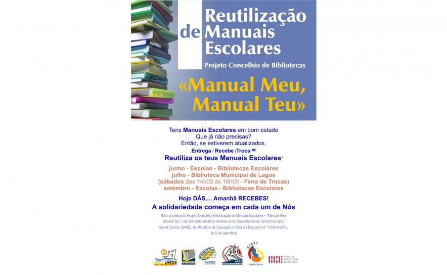 Reutilização de Manuais Escolares nas Escolas e na Biblioteca Municipal de Lagos