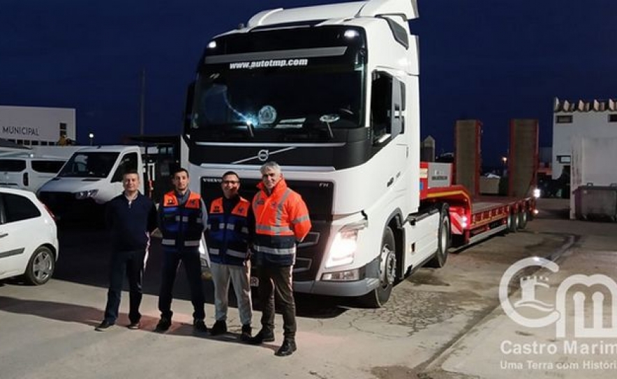 Município de Castro Marim transportou geradores para as zonas afetadas pela depressão Kristin