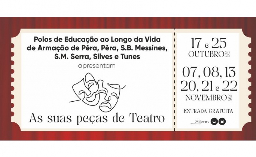 NOVO CICLO DE TEATRO SÉNIOR ARRANCA A 17 DE OUTUBRO COM ATUAÇÃO DO  GRUPO DE TEATRO SÉNIOR DE PÊRA