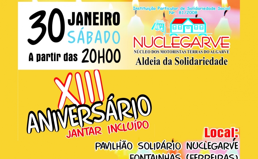 XIII Aniversário Nuclegarve