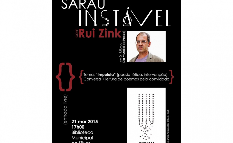 RUI ZINK PARTICIPA NO PRÓXIMO SARAU INSTÁVEL