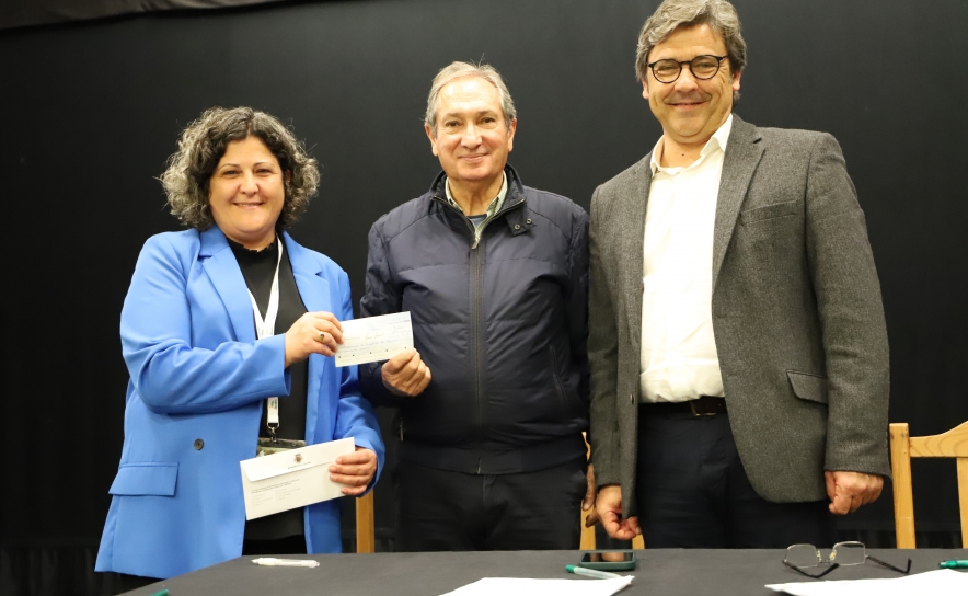 Rosa Palma, vereadora da Câmara Municipal de Alcoutim; Vítor Palmilha, presidente da Federação de Caçadores do Algarve; e Paulo Paulino, presidente da Câmara Municipal de Alcoutim à data