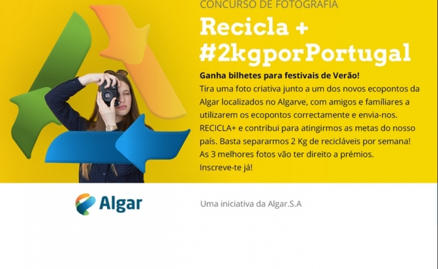 Campanha da Algar RECICLA+ #2KgporPortugal dá bilhetes para o Festival Rock in Rio