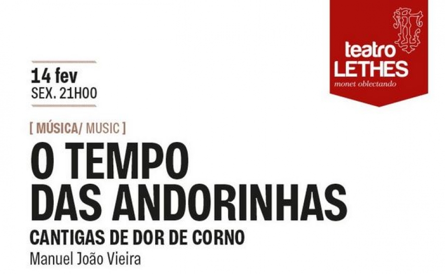 Manuel João Vieira  sobe ao palco do teatro lethes, no dia dos namorados, com «Cantigas de dor de corno»