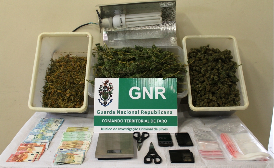 Apreensão de 2,2 quilos de cannabis em São Bartolomeu de Messines