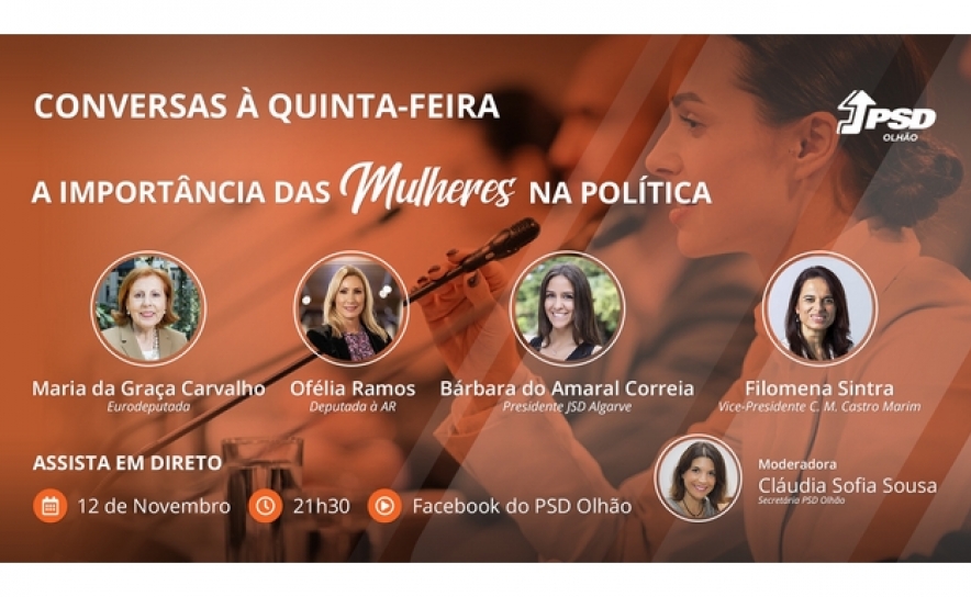 Conversas à Quinta-feira no feminino debate «A importância das mulheres na política»