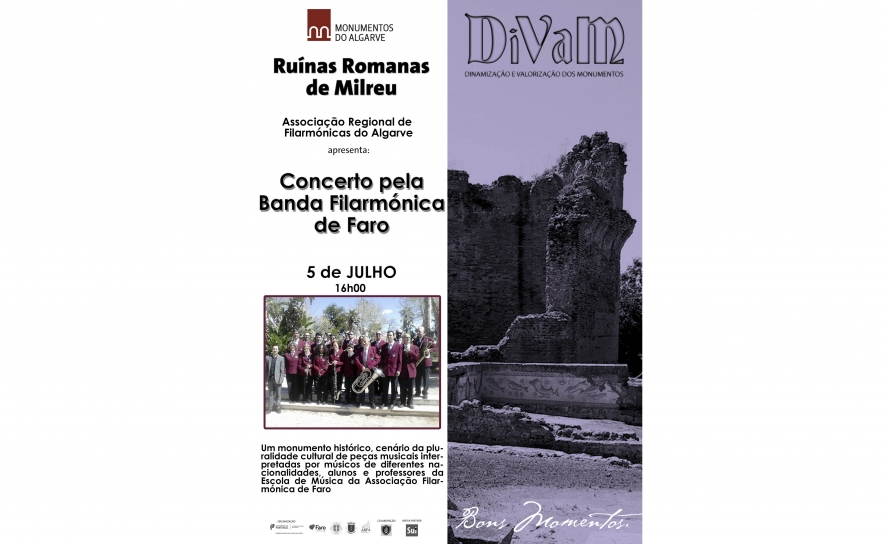 Banda Filarmónica de Faro em concerto nas Ruínas Romanas de Milreu