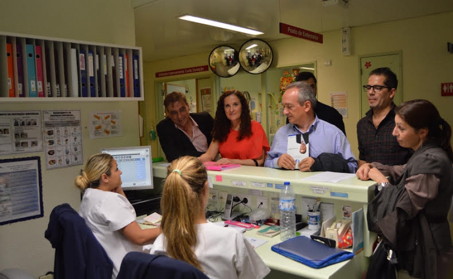 Fotos da visita de José Carlos Gomes ao hospital de Portimão