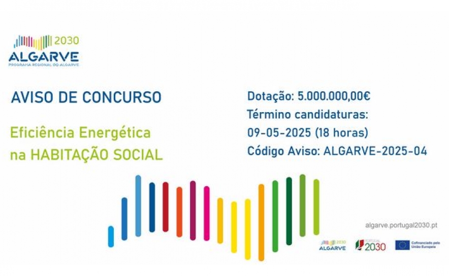 ALGARVE 2030 FINANCIA EM 60% INVESTIMENTOS EM EFICIÊNCIA ENERGÉTICA NA HABITAÇÃO SOCIAL. 