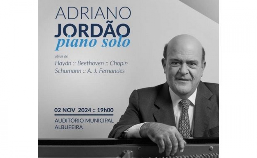 ADRIANO JORDÃO É O ARTISTA CONVIDADO PARA A SESSÃO DE NOVEMBRO DO ALGARVE CLASSICS