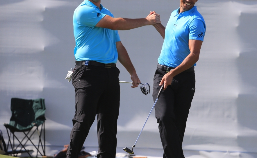 Rafa Cabrera Bello and Jon Rahm (Espanha). Foto: Asian Tour-1