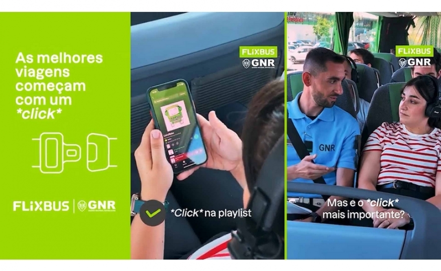 GNR e FlixBus unem-se em campanha de sensibilização para o uso do cinto de segurança nos autocarros
