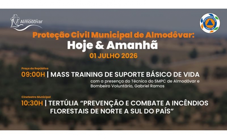 Almodôvar inaugura novo Centro de Coordenação Operacional Municipal da Proteção Civil no dia 1 de julho