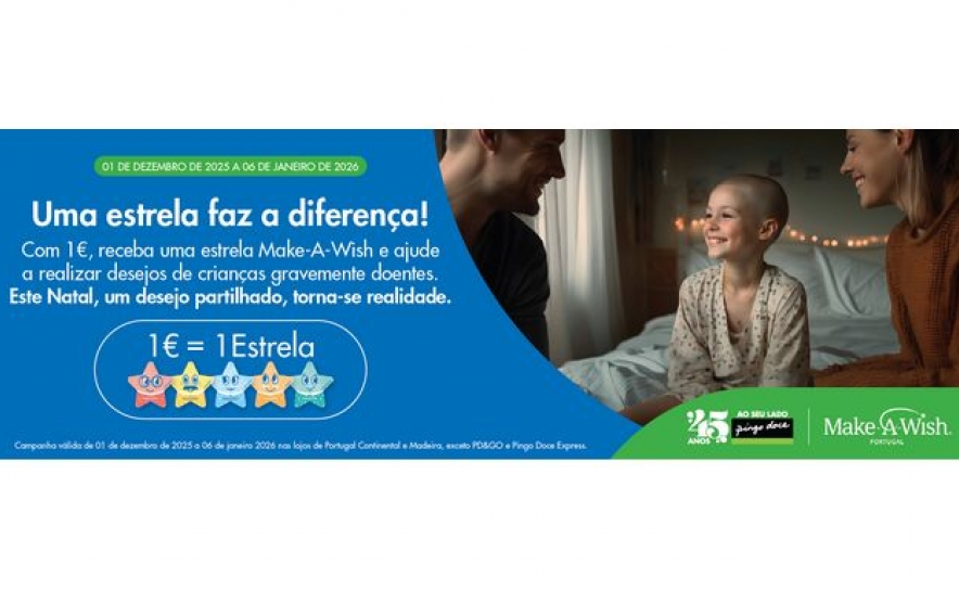  Pingo Doce e Make-A-Wish unem forças para realizar desejos neste Natal 