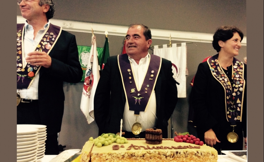 Carlos Oliveira, José Carlos Rolo e Helena Dias, respectivamente, chanceler, grão mestre e vice presidente da Bacchus