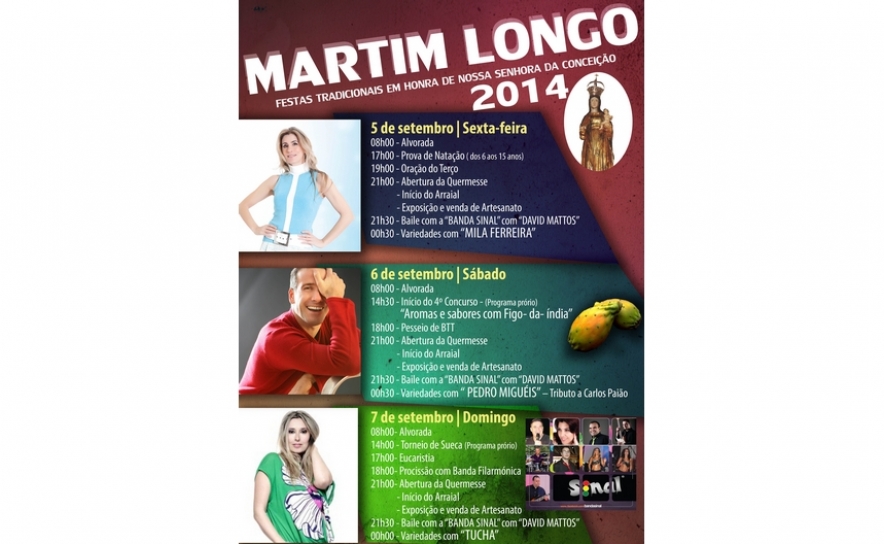 Martim Longo recebe este fim-de-semana Festas Tradicionais em Honra de Nossa Senhora da Conceição