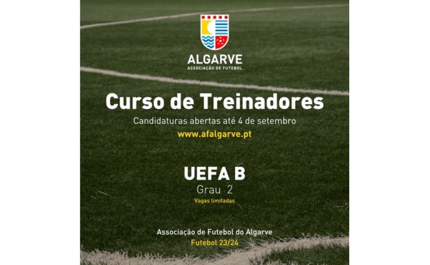 Candidaturas abertas: Curso de Treinadores de Futebol - Grau 2