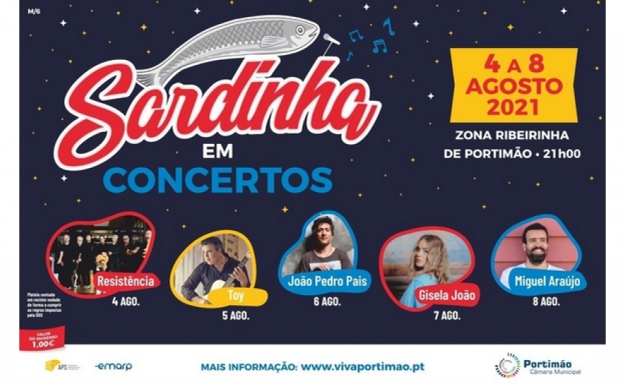 Portimão evoca a boa sardinha assada e promove cinco concertos com músicos portugueses