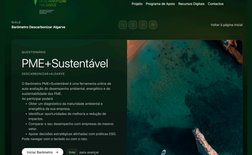 PME ALGARVIAS JÁ PODEM AVALIAR O SEU DESEMPENHO EM SUSTENTABILIDADE