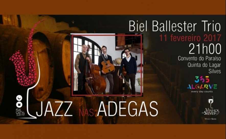 «JAZZ NAS ADEGAS» TRAZ BIEL BALLESTER TRIO AO CONVENTO DO PARAÍSO