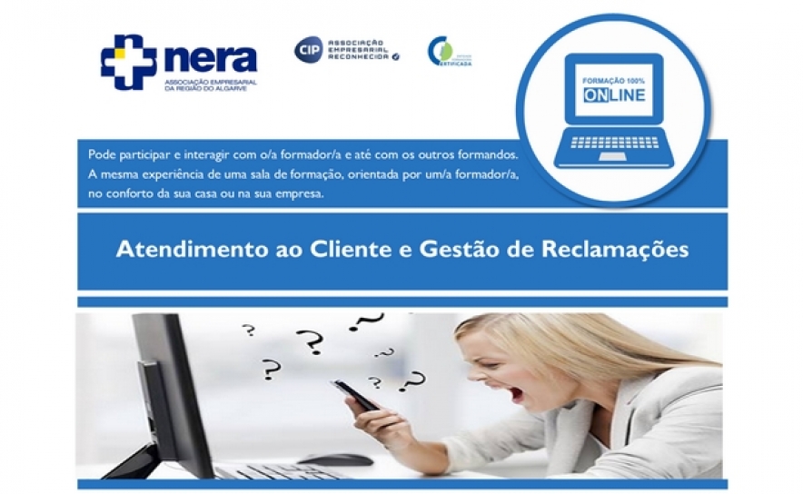 Formação Online - Ação de Formação: Atendimento ao Cliente e Gestão de Reclamações