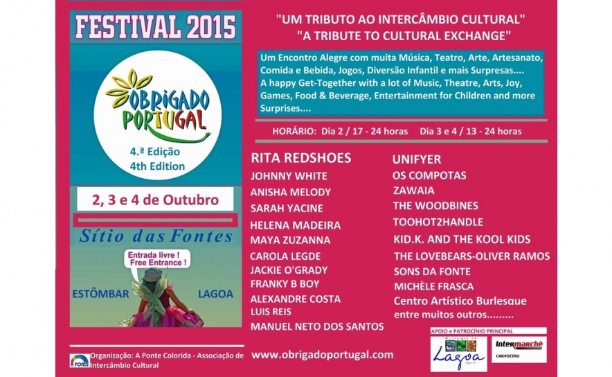 Câmara de Lagoa apoia a 4ª edição do Festival “Obrigado Portugal - Um Tributo ao Intercâmbio Cultural”, no Sítio das Fontes