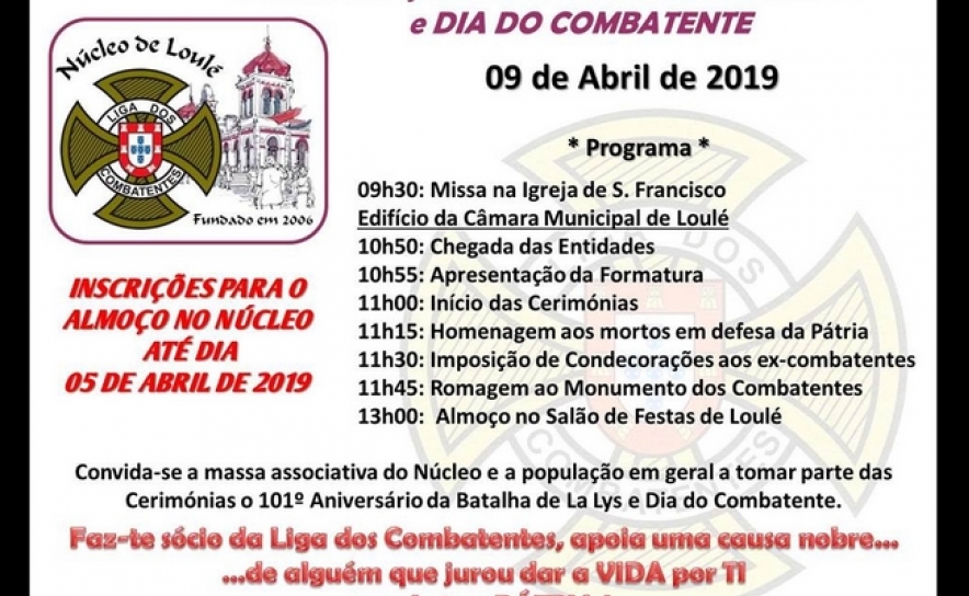 Comemorações do Dia do Combatente e da Batalha de La Lys