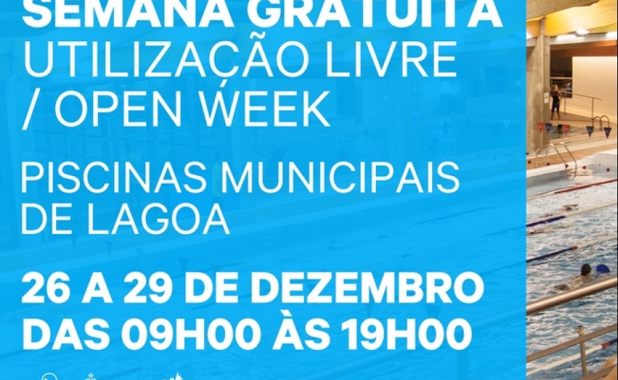 «Open Week» oferece utilização gratuita nas Piscinas Municipais de Lagoa