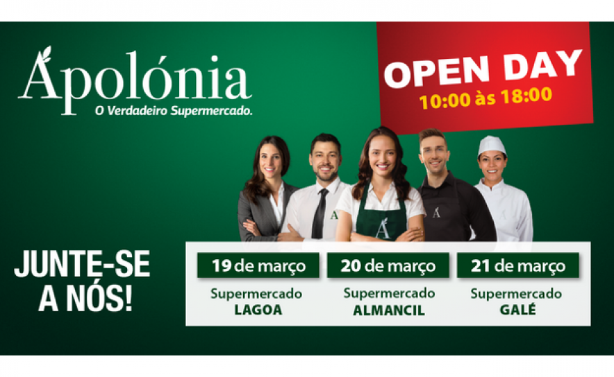 Open Days de recrutamento estão de regresso aos Supermercados Apolónia com 70 vagas disponíveis