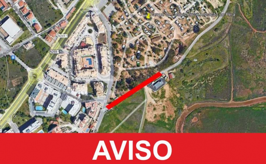 Em Armação de Pêra | ACESSO À ESTRADA INTERMUNICIPAL DE ALBUFEIRA SOFRE CORTE DE TRÂNSITO ATÉ DIA 30 DE SETEMBRO