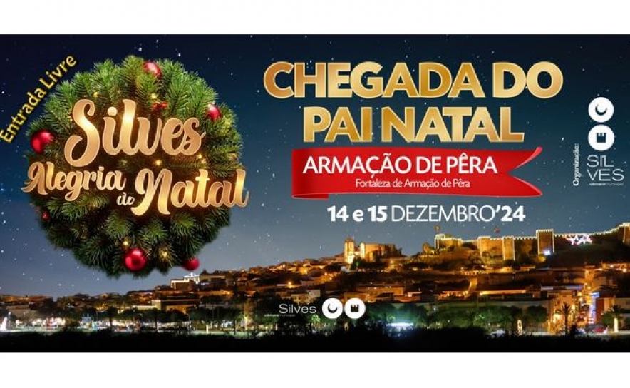 O PAI NATAL ESTÁ A CHEGAR À VILA DE ARMAÇÃO DE PÊRA