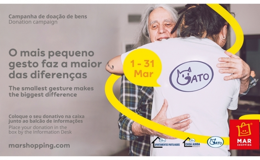MAR Shopping Algarve angaria mais de 450 artigos para projetos de alojamento destinados a sem-abrigo da associação g.a.t.o.