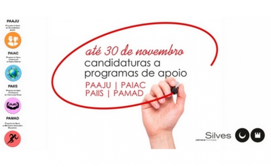 CANDIDATURAS A PROGRAMAS DE APOIO ASSOCIATIVO TERMINAM A 30 DE NOVEMBRO