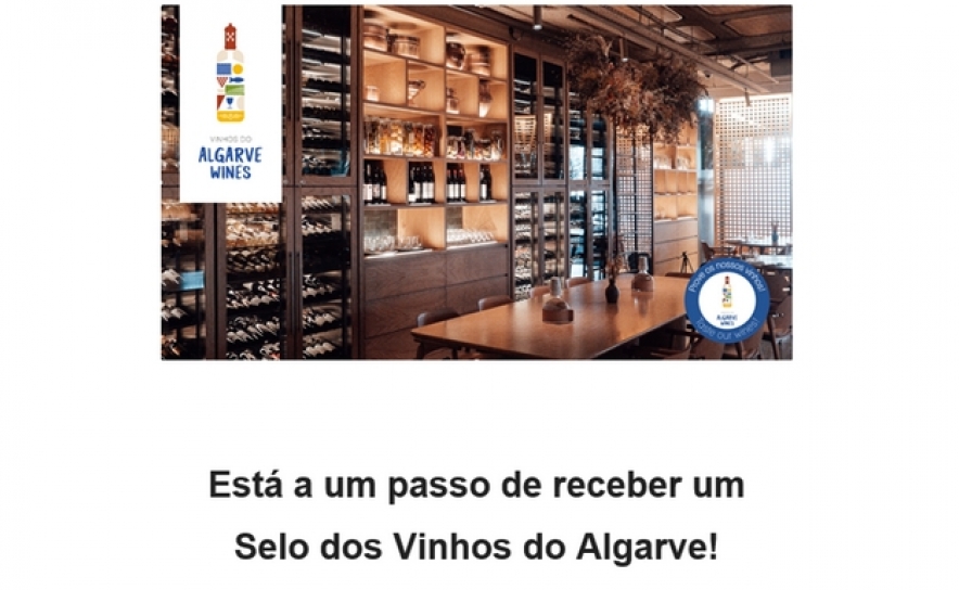 Selo «Vinhos do Algarve» para Restaurantes