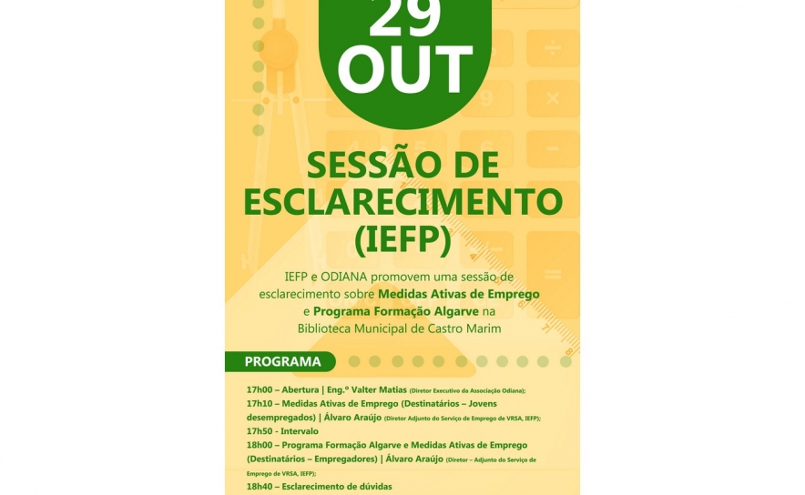 Odiana e IEFP promovem sessão de esclarecimento