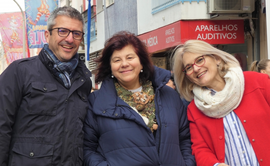 Vereador da CM Loulé Carlos Carmo, vice-presidente da CM Loulé Ana Machado e vereadora da CM Loulé Marilyn Zacarias