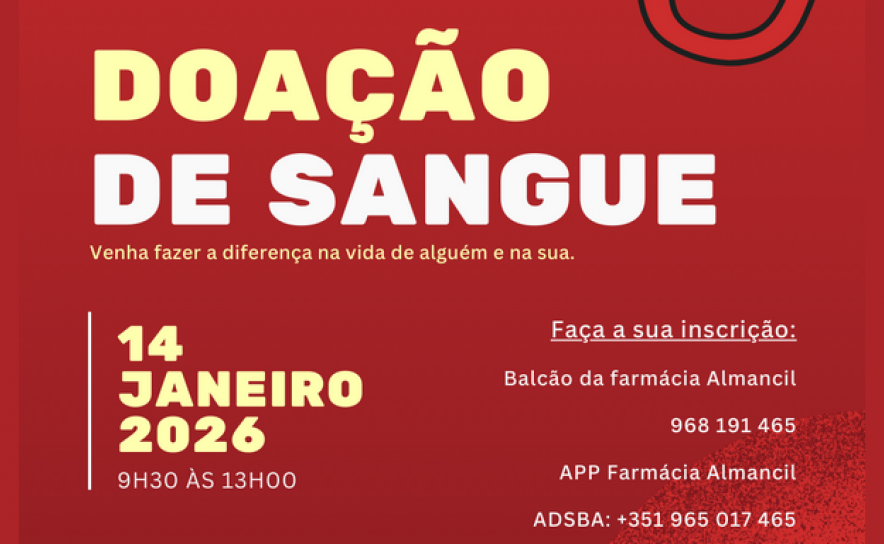 Farmácia Almancil convida à Dádiva   de Sangue  