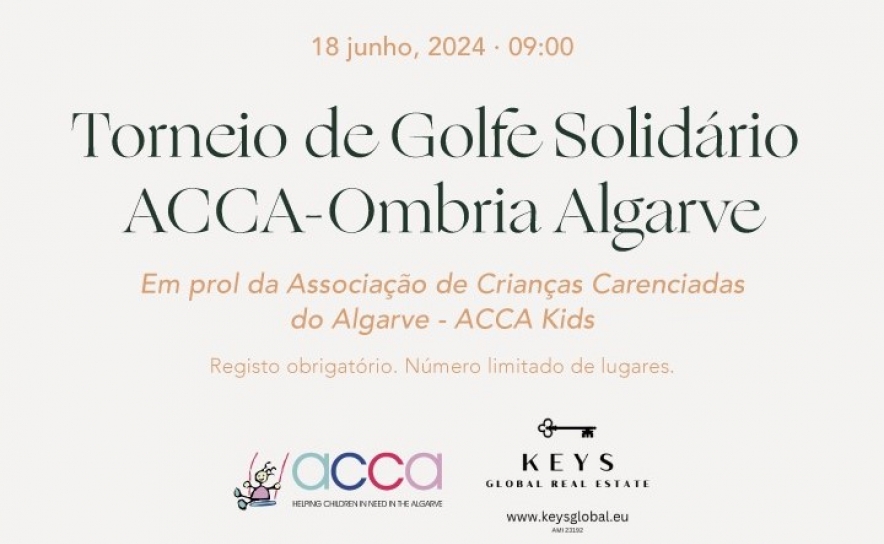 Ombria organiza Torneio de Golfe Solidário a favor de Associação de Crianças Carenciadas do Algarve