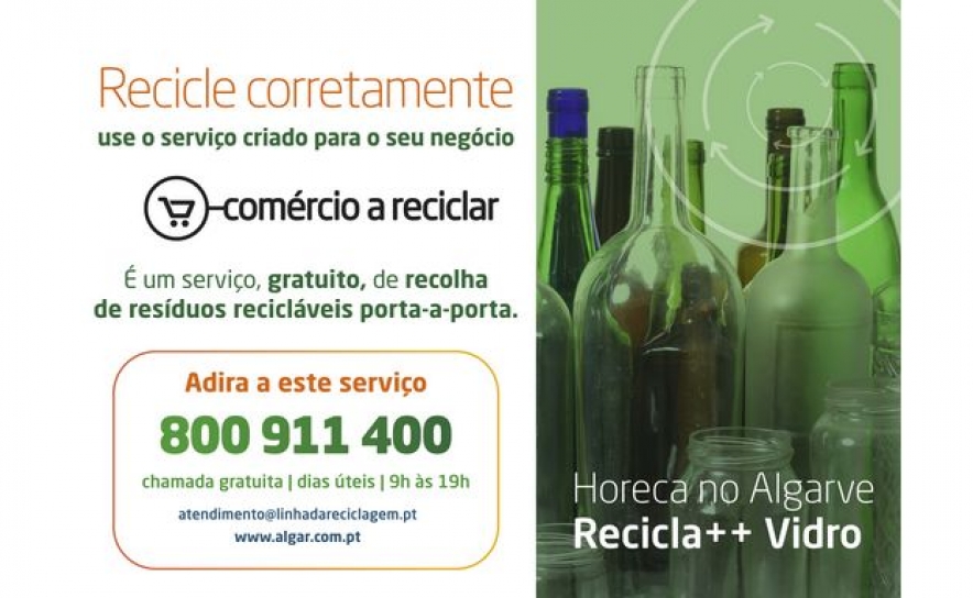 Algarve Recicla++ Vidro: Nova Campanha Promove Reciclagem no Setor HORECA