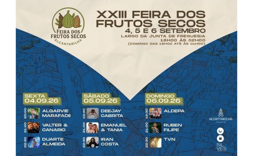 23.ª EDIÇÃO DA FEIRA DOS FRUTOS SECOS REGRESSA A ALCANTARILHA DE 4 A 6 DE SETEMBRO