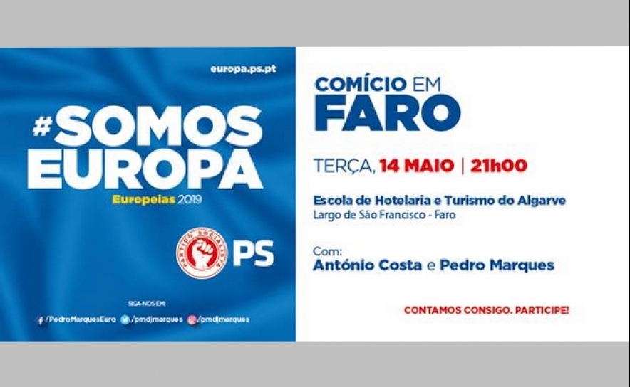 ARRANQUE DA CAMPANHA SOCIALISTA EUROPEIAS 2019 SERÁ NO ALGARVE