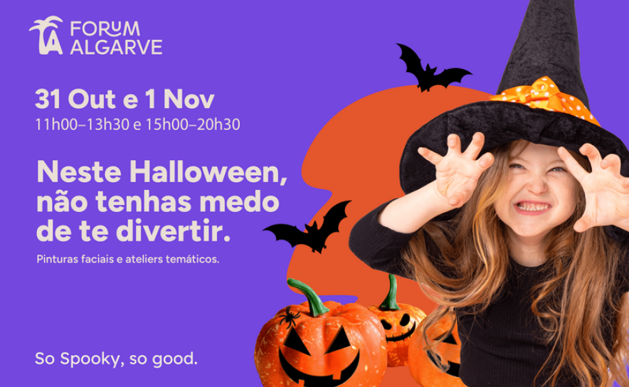 FORUM ALGARVE CELEBRA HALLOWEEN  COM ATIVIDADES GRATUITAS PARA TODA A FAMÍLIA 